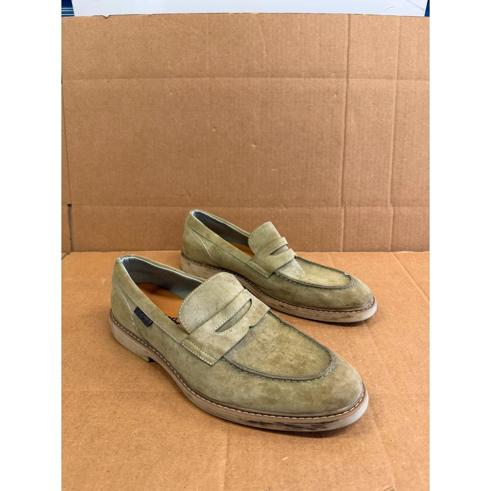 Wrangler Suede Slip On Penny Loafers Olive Green Mens Size 10.5 US / 44 EU